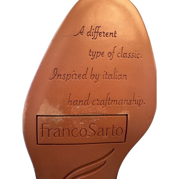 Franco Sarto Elese Leather Boots Size 6 EU 36 Cognac Ankle High Buckle Zip NWOB - Picture 4 of 11